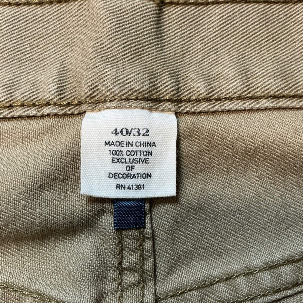 Polo Ralph Lauren Pants Mens 40/32 Khaki Tan Cotton Twill Straight Leg Excellent - Picture 5 of 6